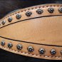 HILASON WESTERN LEATHER HORSE BRIDLE HEADSTALL BREAST COLLAR W/ STUDS - TAN S476