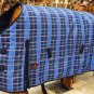 HILASON 1200D HEAVY WINTER WATERPROOF BLUE STABLE BLANKET RUG HORSE WEAR COAT 72