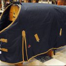 HILASON 600D HEAVY WINTER WATERPROOF BLACK STABLE BLANKET RUG HORSE WEAR COAT 78
