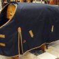 HILASON 600D HEAVY WINTER WATERPROOF BLACK STABLE BLANKET RUG HORSE WEAR COAT 84