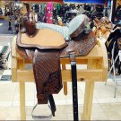 HSOS176CROCCN063F- HILASON WESTERN BARREL RACING TRAIL PLEASURE SADDLE 15" 16"