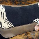 FP201F- HILASON WESTERN WOOL FELT GEL SADDLE PAD - BLACK