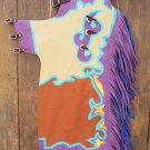 CH738F- HILASON BULL RIDING SOFT SMOOTH LEATHER RODEO WESTERN CHAPS