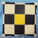 Smooth Leather PatchWork Cushion Pillow Cover PL336