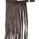 Tough 1 Leather Fly Veil With Leather Straps - Brown