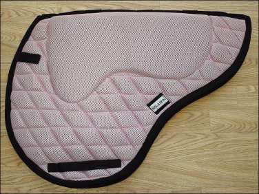 F-391 Hilason English Treeless Memory Foam Saddle Pad with Anti-Slip Light Pink