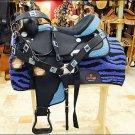 904 HILASON WESTERN SYNTHETIC TRAIL PLEASURE SADDLE 17 W/ BRIDLE & BREAST COLLAR