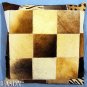 Cowhide Leather Hair-On PatchWork Cushion Pillow Cover PL211