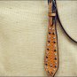 NEW HILASON WESTERN HAND TOOL LEATHER HORSE BRIDLE HEADSTALL TAN RHINESTONES S57