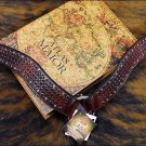 NEW HILASON WESTERN LEATHER HORSE BREAST COLLAR MAHOGANY W/ RHINESTONES S257M