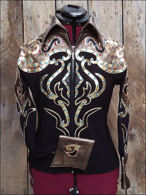 Veste Femme Western Horsemanship Scarlett - Noir/Marron Taille 9/10 - Occasion USA