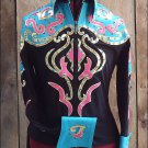F2914 WESTERN HORSEMANSHIP RIDING SHOWMANSHIP RAIL PLEASURE JACKET SHIRT - MED