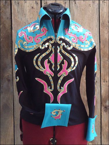 F2914 WESTERN HORSEMANSHIP RIDING SHOWMANSHIP RAIL PLEASURE JACKET SHIRT - MED