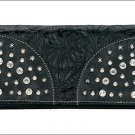 AMERICAN WEST LEATHER BOOT SCOOT BOOGIE LADIES FLAP WALLET SNAP CLOSURE