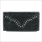 AMERICAN WEST LEATHER SHADOW RIDGE LADIES TRI-FOLD WALLET PURSE W/ CRYSTALS