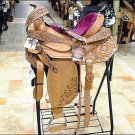 F-41BH280 HILASON WESTERN BARREL RACING TRAIL SADDLE 15 BRIDLE BREAST COLLAR SET