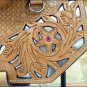 F-41BH280 HILASON WESTERN BARREL RACING TRAIL SADDLE 15 BRIDLE BREAST COLLAR SET