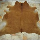 HS608F- NATURAL BRAZILIAN HAIR-ON LEATHER COWHIDE THROW RUG CARPET 54 sqft