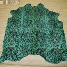 HS521F- BABY ZEBRA PRINT HAIR ON LEATHER BRAZILLIAN COWHIDE RUG