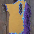 CH810F- HILASON BULL RIDING SOFT SMOOTH LEATHER RODEO WESTERN CHAPS
