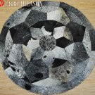F-HS426 Hair-On Leather Patchwork 48in. Cowhide Rug Carpet