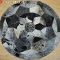F-HS426 Hair-On Leather Patchwork 48in. Cowhide Rug Carpet