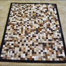 BZ111F- HILASON FULL COWHIDE REAL HAIR ON SKIN BRAZILIAN LEATHER RECTANGULAR RUG