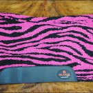 AE101F- NEW HILASON WESTERN ZEBRA NEW ZEALAND WOOL SADDLE PAD BLANKET - PINK