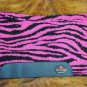 AE101F- NEW HILASON WESTERN ZEBRA NEW ZEALAND WOOL SADDLE PAD BLANKET - PINK