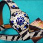 HILASON WESTERN ZEBRA HAIR ON LEATHER HORSE ONE EAR HEADSTALL w/ CONCHO s455