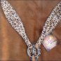 NEW HILASON WESTERN EXOTIC CHEETAH HAIR ON LEATHER HORSE BREAST COLLAR S458