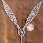 NEW HILASON WESTERN EXOTIC CHEETAH HAIR ON LEATHER HORSE BREAST COLLAR S458