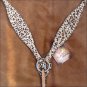 NEW HILASON WESTERN EXOTIC CHEETAH HAIR ON LEATHER HORSE BREAST COLLAR S458