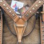 WESTERN LEATHER DIAMOND SILVER STUDS HORSE BRIDLE HEADSTALL BREAST COLLAR S344