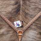 HILASON WESTERN LEATHER TACK DIAMOND SILVER STUDS HORSE BREAST COLLAR SBC344