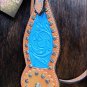 WESTERN HAND PAINTED INLAY LEATHER HORSE TACK BRIDLE HEADSTALL BREAST COLLAR