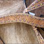 NEW HILASON WESTERN LEATHER TACK HAND TOOLED BREAST COLLAR RHINESTONE - F256