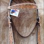 NEW HILASON WESTERN LEATHER TACK HAND TOOLED BRIDLE HEADSTALL RHINESTONE - TAN