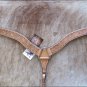 F256 WESTERN LEATHER TACK HAND TOOLED BRIDLE HEADSTALL BREAST COLLAR RHINESTONES