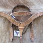 F256 WESTERN LEATHER TACK HAND TOOLED BRIDLE HEADSTALL BREAST COLLAR RHINESTONES