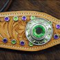 NEW HILASON WESTERN TACK HAND TOOLED LEATHER HORSE BRIDLE HEADSTALL W/ CONCHO