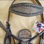 HILASON WESTERN LEATHER BRIDLE HEADSTALL BREAST COLLAR BROWN RUSTIC VINTAGE