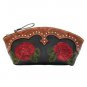 AMERICAN WEST LEATHER ROSES ARE RED COLLECTION LADIES' ZIPPER PURSE