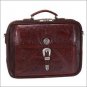 AMERICAN WEST MAHOGANY OAK LEAF HAND TOOL LEATHER LAPTOP BRIEFCASE BAG