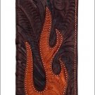 AMERICAN WEST HAND TOOL LEATHER MENS RODEO WALLET FLAP FOR CHECKBOOK