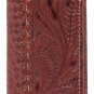 AMERICAN WEST LEATHER HAND TOOL MENS TRI-FOLD WALLET - ANTIQUE BROWN