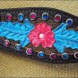HILASON WESTERN LEATHER HAND TOOL PAINT HORSE BREAST COLLAR - DARK BROWN S252