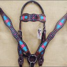 HILASON WESTERN LEATHER HAND TOOL PAINT BRIDLE HEADSTALL BREAST COLLAR BROW S252