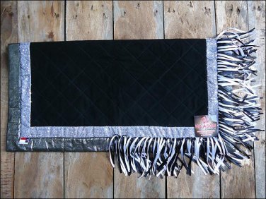 F-SB110 WESTERN SHOW BARREL RACING RODEO SADDLE BLANKET PAD - BLACK