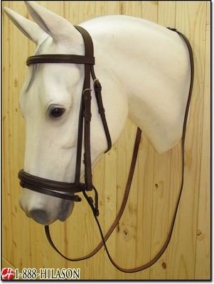 PA220F- HILASON BROWN ENGLISH BRIDLE PADDED EXTREMELY COMFORTABLE - LRG